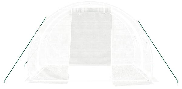 Fehér acélvázas melegház 6 m² 3 x 2 x 2 m