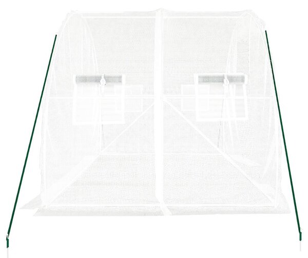 Fehér acélvázas melegház 6 m² 3 x 2 x 2 m
