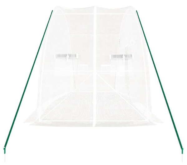 Fehér acélvázas melegház 12 m² 6 x 2 x 2,85 m