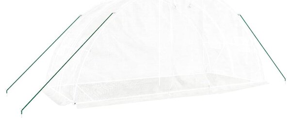 Fehér acélvázas melegház 10 m² 5 x 2 x 2,3 m