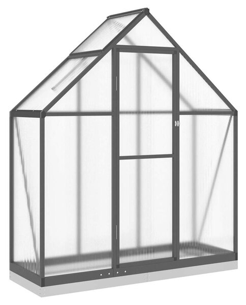 Antracitszürke alumínium melegház alapvázzal 169 x 58 x 202 cm
