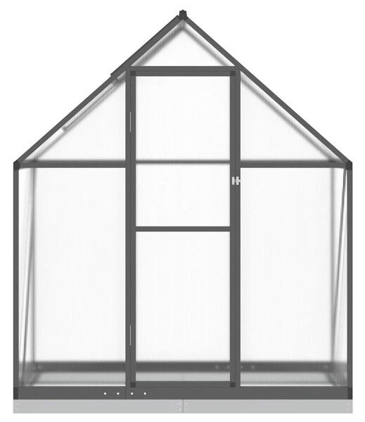 Antracitszürke alumínium melegház alapvázzal 169 x 58 x 202 cm