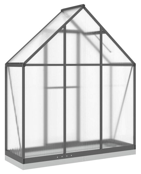 Antracitszürke alumínium melegház alapvázzal 169 x 58 x 202 cm