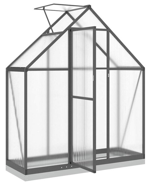 Antracitszürke alumínium melegház alapvázzal 169 x 58 x 202 cm