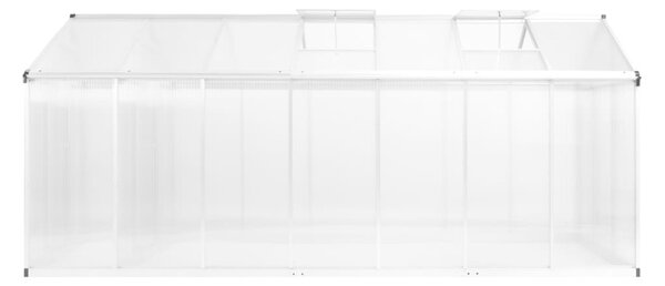 Alumínium melegház 421 x 190 x 195 cm 15,6 m³