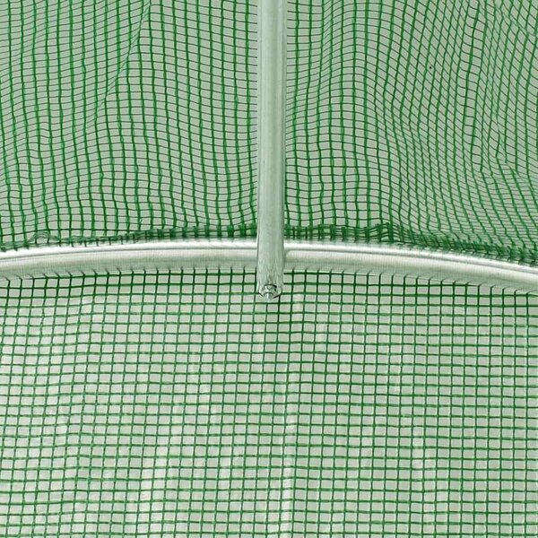 Zöld üvegház acélvázzal 24 m² 6x4x2,85 m