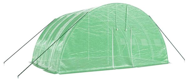 Zöld üvegház acélvázzal 24 m² 6x4x2,85 m