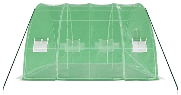 Zöld üvegház acélvázzal 24 m² 6x4x2,85 m
