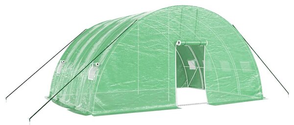 Zöld üvegház acélvázzal 24 m² 6x4x2,85 m