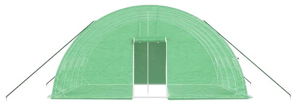 Zöld üvegház acélvázzal 24 m² 6x4x2,85 m