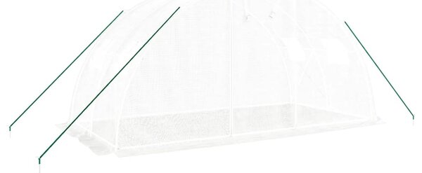 Fehér acélvázas melegház 8 m² 4 x 2 x 2 m