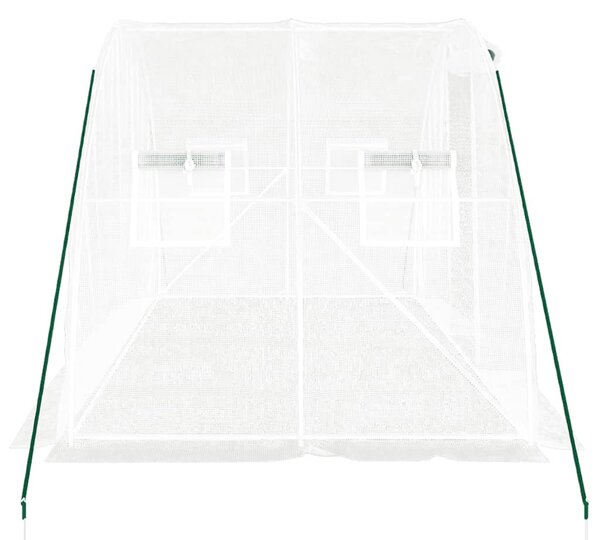 Fehér acélvázas melegház 8 m² 4 x 2 x 2 m