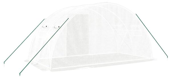 Fehér acélvázas melegház 8 m² 4 x 2 x 2 m