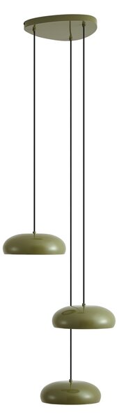 Retro zöld függőlámpa fém búrával 6-lámpás - Macaron