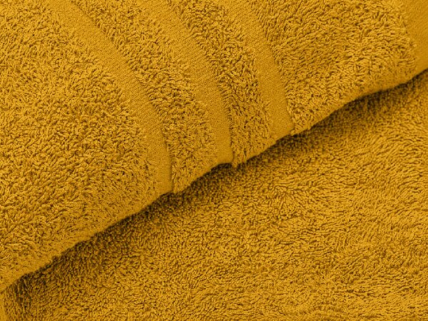 CLASSIC COLOR fürdőlepedő 70 x 140 cm mustárszínű, 100% pamut