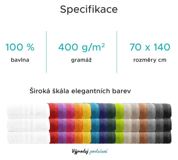 CLASSIC COLOR fürdőlepedő 70 x 140 cm zöld, 100% pamut