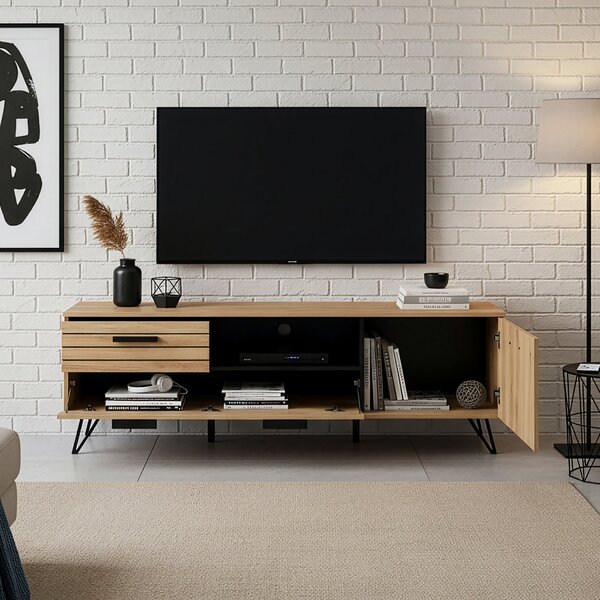 En.casa TV szekrény Noppen Tölgy 150 x 38 x 49 cm