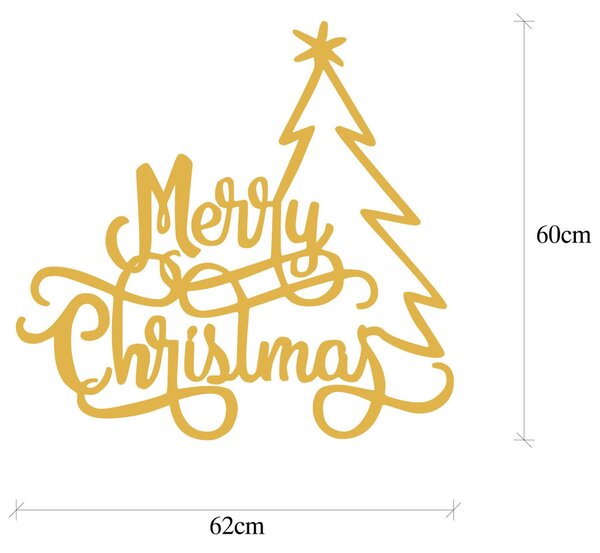 XMASGOLD fém karácsonyi fényfüzér, 62×60 cm