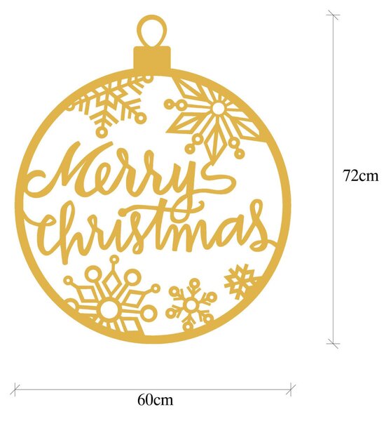 XMASGOLD fém karácsonyi fényfüzér, 66×63 cm