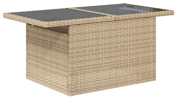 Kerti Kanapé Szett párnával tárolóval 9 pcs Beige és krém