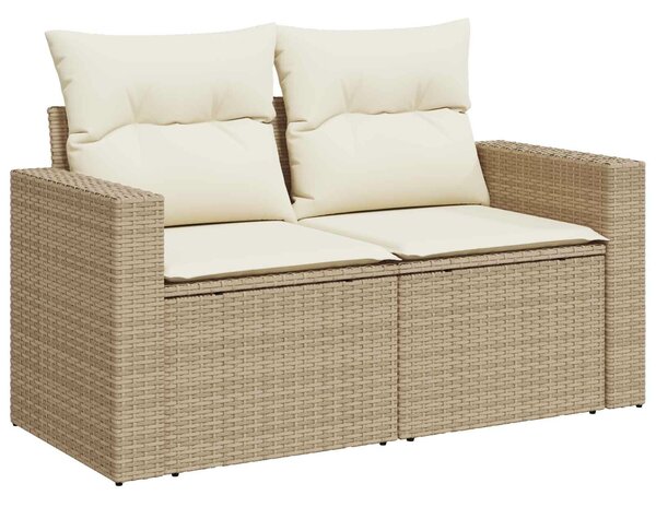 VidaXL Kanapé Szett 6 db Beige és Krémszínű Poli rattan és acél