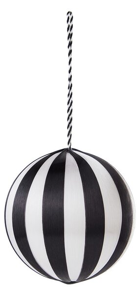 HANG ON karácsonyfadísz Ø8cm, fekete/fehér