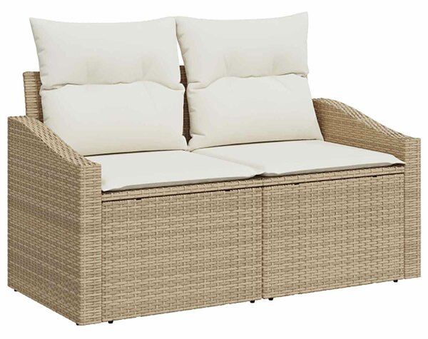 VidaXL Kanapé Szett 5 db Beige és Krémszínű Poli rattan és acél