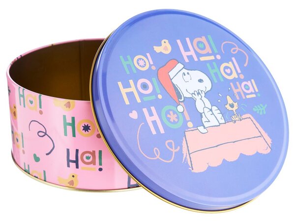 PEANUTS fém tárolódoboz Ø16,7 cm Snoopy HoHoHo