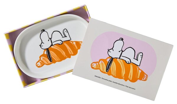 PEANUTS ovális tálka , Snoopy croissant
