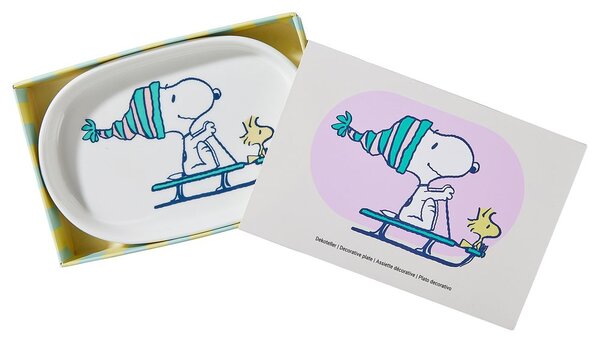 PEANUTS ovális tálka , Snoopy és Woodstock