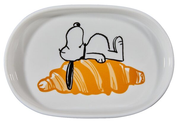 PEANUTS ovális tálka , Snoopy croissant