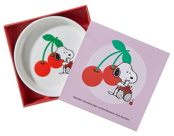 PEANUTS kerek tálka Ø 10,3 cm , Snoopy cseresznye