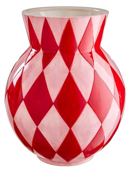 HOLY MOLY kerámia váza 30 cm, pink/piros