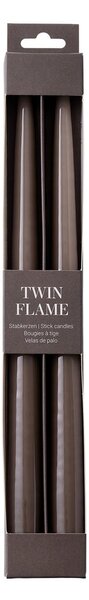 TWIN FLAME gyertya 31cm 2 db , tópszín