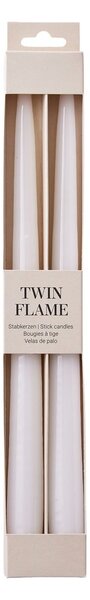 TWIN FLAME gyertya 31cm 2 db , fehér