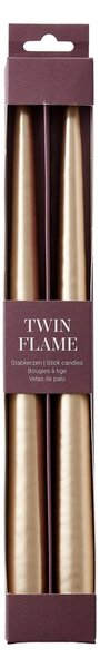 TWIN FLAME gyertya 31cm 2 db , arany