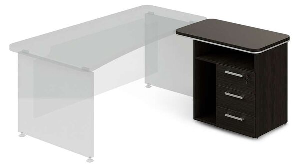 Dokkoló konténer TopOffice 90 x 55 cm, jobb, wenge