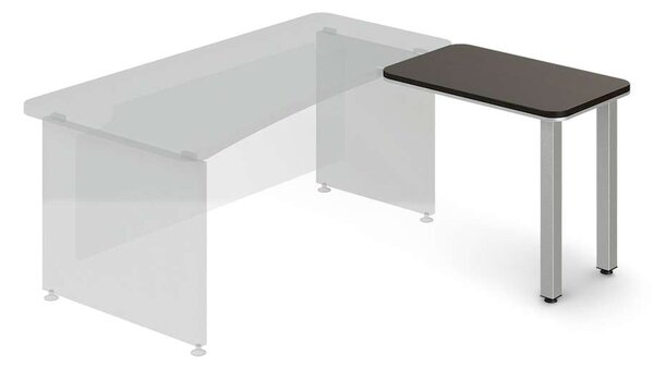 TopOffice asztal, jobb, 90 x 55 cm, wenge
