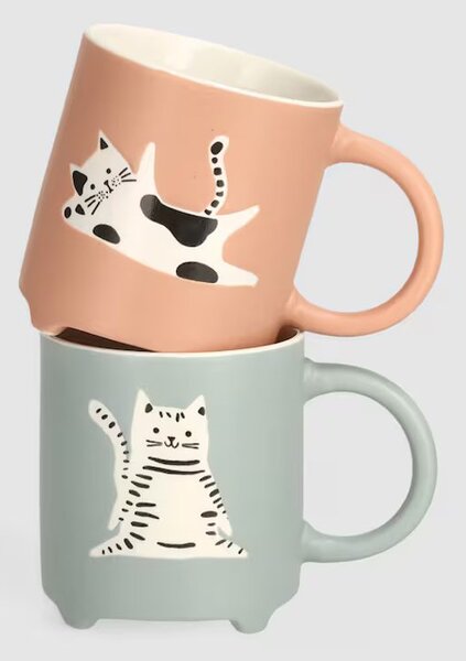 HOME & YOU bögre cica 380 ml , kék