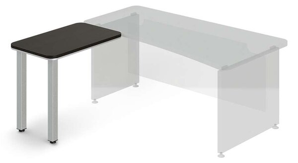 TopOffice asztal, bal, 90 x 55 cm, wenge