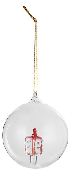 HANG ON üveg karácsonyfadísz Ø 9cm , ajándék