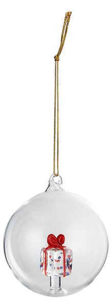 HANG ON üveg karácsonyfadísz Ø 9cm , ajándék