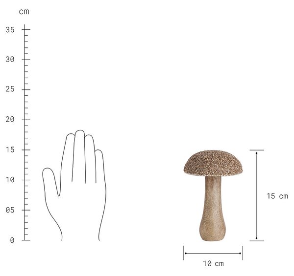 HARVEST LOVE mangófa dekoráció arany gyöngyökkel 15cm
