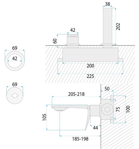 Falsík alatti mosdócsaptelep REA VISION Titan + BOX