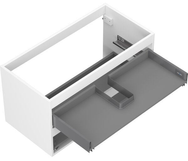Mexen Box-A, fali szekrény 90 cm, 2 fiók, matt fehér, 91AX0-0900-470-2-01
