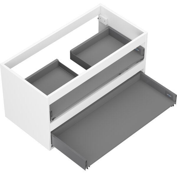 Mexen Box-A, fali szekrény 90 cm, 2 fiók, matt fehér, 91AX0-0900-470-2-01