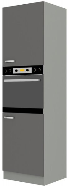 Élelmiszer szekrény a sütőhöz Gonir 60 DP 210 2F (szürke + szürke)
