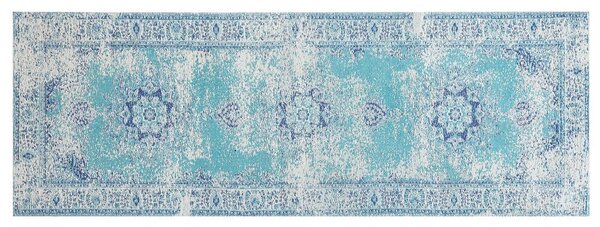 Kék pamut futószőnyeg 60 x 180 cm ALMUS