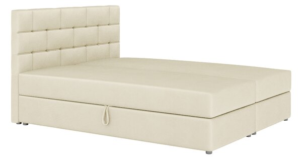 Franciaágy Boxspring 140x200 cm Waller (ágyráccsal és matraccal) (bézs)