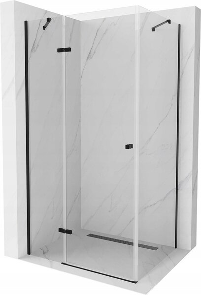 Mexen ROMA zuhanykabin 70x100 cm, 6 mm-es üveg, fekete profil-átlátszó üveg, 854-070-100-70-00